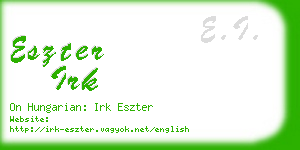 eszter irk business card